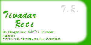 tivadar reti business card